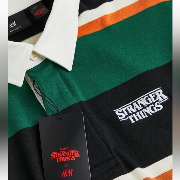 H&M x Stranger Things Relaxed Fit Rugby Shirt - Picture 2 of 9